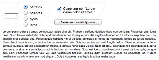 lorem ipsum generador