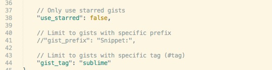 Configuración del Filtrado de Gist en Sublime