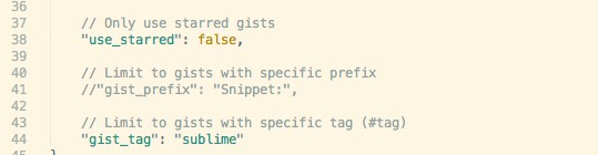 Configuración del Filtrado de Gist en Sublime