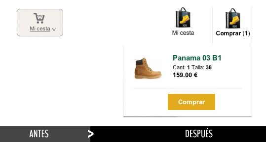 Carrito cesta de la compra Panama Jack ecommerce 2012-2013