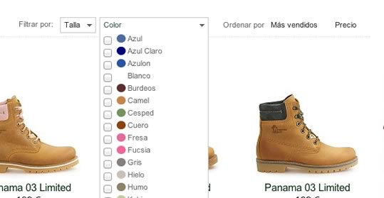 Filtro por AJAX ecommerce