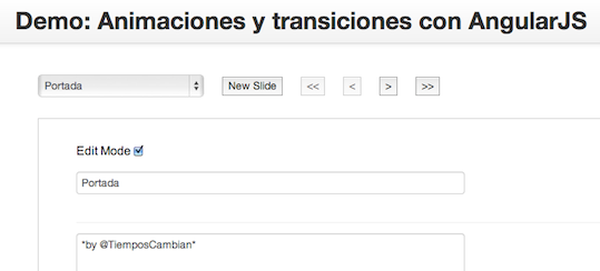 Demo app: AngularJS con animaciones